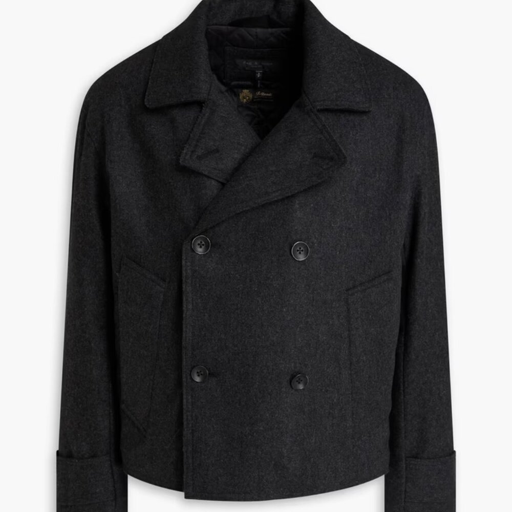 NWT!! rag & bone Eddy double-breasted wool-blend felt jacket - Large RETAIL $798